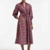 Liberty Organic Cotton Maxi Dress - Pink Shibori Print -The Modern Femme Sales AU22 D435 LIBERTY PINKSHIBORI PRINT LS 266