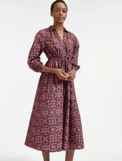 Liberty Organic Cotton Maxi Dress - Pink Shibori Print 8 Liberty Organic Cotton Maxi Dress - Pink Shibori Print -The Modern Femme Sales AU22 D435 LIBERTY PINKSHIBORI PRINT LS 303