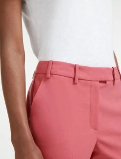 Clement Classic Wool Turn Up Trouser - Rose -The Modern Femme Sales AU22 TR10 CLEMENT ROSE LS 28757
