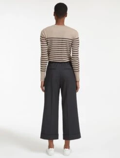 Turner Classic Wool Crop Wide Leg Trouser - Charcoal 9 Turner Classic Wool Crop Wide Leg Trouser - Charcoal -The Modern Femme Sales AU22 TR42 TURNER CHARCOAL LS 29011