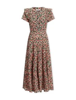 Sawyer Cotton Maxi Dress - Pink Blossom Print -The Modern Femme Sales AU23 D557 SAWYER PINKBLOSSOMPRINT CO
