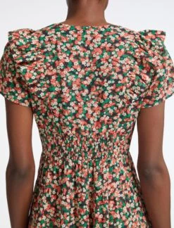 Sawyer Cotton Maxi Dress - Pink Blossom Print -The Modern Femme Sales AU23 D557 SAWYER PINKBLOSSOMPRINT LS 3646