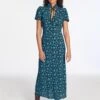 Jacquetta Maxi Dress - Black Blue Deco Floral Print -The Modern Femme Sales AU23 D573 JAQUETTA BLACKBLUEDECOFLORALPRINT LS 378