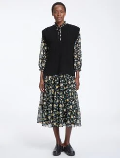 Janice Wool Round Neck Sleeveless Jumper - Black -The Modern Femme Sales AU23 K129 JANICE BLACK LS0839