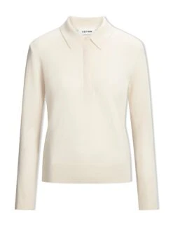 Josie Cashmere Collared Jumper - Cream -The Modern Femme Sales AU23 K142 JOSIE CREAM CO