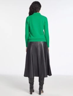 Josie Cashmere Collared Jumper - Emerald Green -The Modern Femme Sales AU23 K142 JOSIE EMERALDGREEN LS 1470