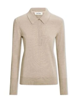 Josie Wool Collared Jumper - Taupe -The Modern Femme Sales AU23 K24 JOSIE TAUPE CO