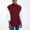 Janice Wool Funnel Neck Sleeveless Jumper - Dark Red -The Modern Femme Sales AU23 K25 JANICE DARKRED LS0303