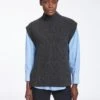 Janice Wool Funnel Neck Sleeveless Jumper - Dark Grey -The Modern Femme Sales AU23 K25 JANICE GREYMELANGE LS0055