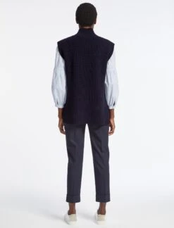 Janice Cashmere Blend Funnel Neck Sleeveless Jumper - Navy -The Modern Femme Sales AU23 K25 JANICE NAVY LS 4330 81e2a5dc 26d5 4176 b772 9552f98e7a28