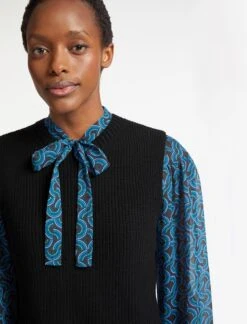 Janie Wool Round Neck Sleeveless Jumper - Black -The Modern Femme Sales AU23 K57 JANIE BLACK LS 3108 9f51502e 5881 472c a468 11a80bc1d34e