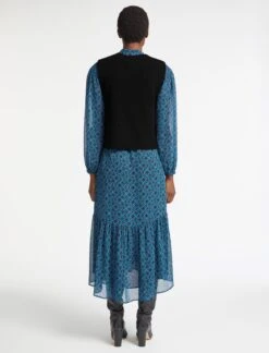 Janie Wool Round Neck Sleeveless Jumper - Black -The Modern Femme Sales AU23 K57 JANIE BLACK LS 3124