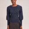 Eva Wool Crew Neck Jumper - Denim Blue -The Modern Femme Sales AU23 K88 EVA DENIMBLUE LS 41441