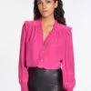 Stella Silk Shirt - Hot Pink -The Modern Femme Sales AU23 S46 STELLA HOTPINK LS 111