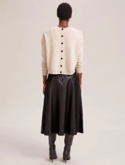 Sierra Leather A Line Maxi Skirt - Black -The Modern Femme Sales AU23 SK166 SIERRA BLACK LS 42011