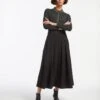 Sophia Techni Voile Maxi Skirt - Black -The Modern Femme Sales AU23 SK168 SOPHIA BLACK LS 15112