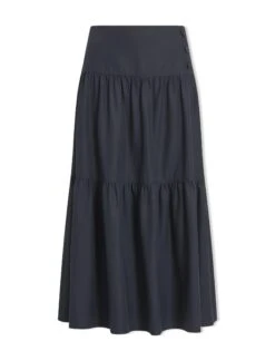 Sylvia Cotton Twill Maxi Skirt - Navy -The Modern Femme Sales AU23 SK170 SYLVIA NAVY CO 64ffb71c cbf3 48a9 937e 0c322d4bb697