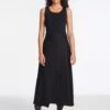 Layla Wool Maxi Wrap Skirt - Black