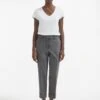 Clement New Wool Turn Up Trouser - Mid Grey -The Modern Femme Sales AU23 TR76 CLEMENT MIDGREY LS 465
