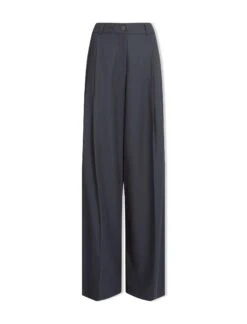 Tamara Cotton Twill Wide Leg Trouser - Navy -The Modern Femme Sales AU23 TR79 TAMARA NAVY CO