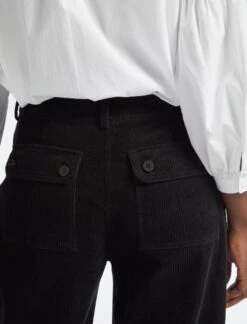 Hayden Corduroy Wide Leg Trouser - Black -The Modern Femme Sales AU23 TR82 HAYDEN BLACK LS 3962 ac061358 bc6c 4882 b0b6 a10b2203bb1a