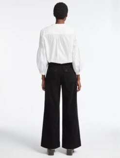 Hayden Corduroy Wide Leg Trouser - Black -The Modern Femme Sales AU23 TR82 HAYDEN BLACK LS 3969