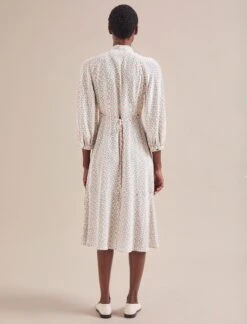 Daria Silk Midi Dress - Cream Floral Tile Print -The Modern Femme Sales AU24 D159 DARIA CREAMFLORALTILEPRINT LS 19804 7e2e2f50 0d05 4393 afbf 69ca3b14a7c7