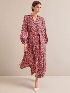 Odette Maxi Dress - Pink Snakeskin Print -The Modern Femme Sales AU24 D661 ODETTE PINKSNAKESKINPRINT LS 25496