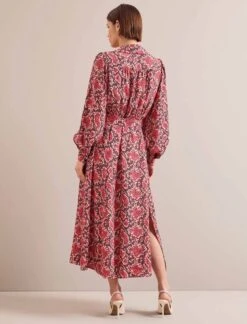 Odette Maxi Dress - Pink Snakeskin Print -The Modern Femme Sales AU24 D661 ODETTE PINKSNAKESKINPRINT LS 25615