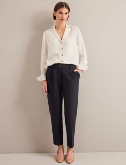 Spencer Silk Shirt - Cream -The Modern Femme Sales AU24 S90 SPENCER CREAM LS 0073