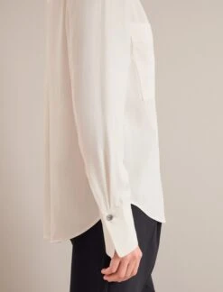 Spencer Silk Shirt - Cream -The Modern Femme Sales AU24 S90 SPENCER CREAM LS 25883