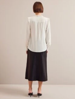 Stella Silk Shirt - Cream -The Modern Femme Sales AU24 S95 STELLA CREAM LS 0897