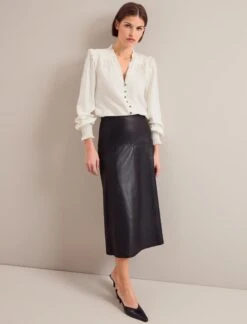 Stella Silk Shirt - Cream -The Modern Femme Sales AU24 S95 STELLA CREAM LS 0919