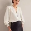 Stella Silk Shirt - Cream -The Modern Femme Sales AU24 S95 STELLA CREAM LS 0959