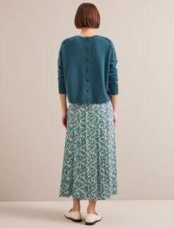 Sienna Maxi Skirt - Green Snakeskin Print -The Modern Femme Sales AU24 SK183 SIENNA GREENSNAKESKINPRINT LS 25761