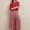 Sienna Maxi Skirt - Pink Snakeskin Print -The Modern Femme Sales AU24 SK183 SIENNA PINKSNAKESKINPRINT LS 1100