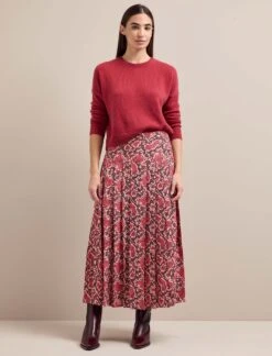 Sienna Maxi Skirt - Pink Snakeskin Print -The Modern Femme Sales AU24 SK183 SIENNA PINKSNAKESKINPRINT LS 1124