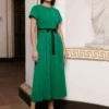 Rosie Techni Voile Maxi Dress - Emerald Green Black -The Modern Femme Sales CEFINN 240201 4030