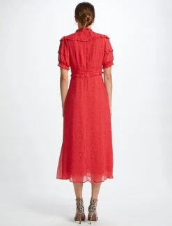 Voletta Maxi Dress - Red Moire Print -The Modern Femme Sales D424 RED WLB SU22 1350