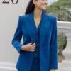 Gene Corduroy Blazer - Blue -The Modern Femme Sales Gene a79c2c0e 42d1 4d4c bb57 8a4929e3a354