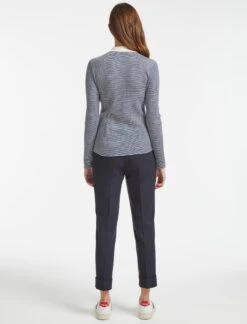 Jonah Wool Jumper - Denim Blue Cream Stripe -The Modern Femme Sales K39 Jonah DenimBlue CreamStripe 14736