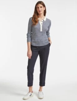 Jonah Wool Jumper - Denim Blue Cream Stripe -The Modern Femme Sales K39 Jonah DenimBlue CreamStripe 14751