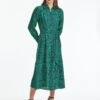 Millie Collared Long Sleeve Maxi Shirt Dress - Petrol Marble Print -The Modern Femme Sales RSHT D344 MILLIE PETROL MARBLE PRINT LS 5780 cropped