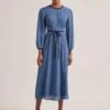 Rosie Techni Voile Maxi Dress - Cornflower Blue -The Modern Femme Sales RSHT D604 ROSIE CORNFLOWERBLUE LS 0446