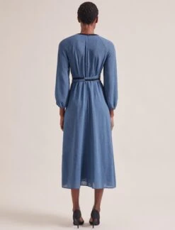 Rosie Techni Voile Maxi Dress - Cornflower Blue -The Modern Femme Sales RSHT D604 ROSIE CORNFLOWERBLUE LS 0498