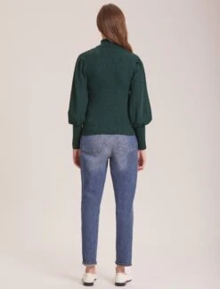 Eva Wool Roll Neck Jumper - Dark Green -The Modern Femme Sales RSHT K10 EVA DARKGREEN LS 38466