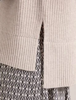 Janice Cashmere Blend Funnel Neck Sleeveless Jumper - Oatmeal -The Modern Femme Sales RSHT K157 JANICE OATMEAL LS 2331