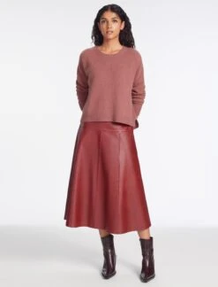 Lainey Cashmere Jumper - Dark Rose -The Modern Femme Sales RSHT K169 LAINEY DARKROSE LS 1041