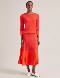 Colette Contrast Cuff Jumper - Orange -The Modern Femme Sales RSHT K17 COLETTE ORANGE LS 0651