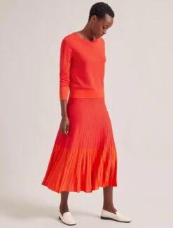 Colette Contrast Cuff Jumper - Orange -The Modern Femme Sales RSHT K17 COLETTE ORANGE LS 0718